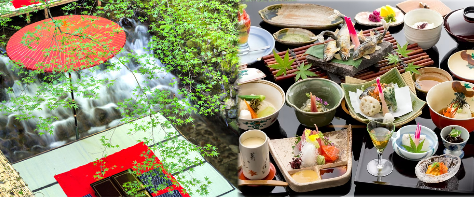 貴船納涼川床料理