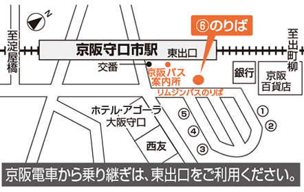 のりば「京阪守口市駅【MG4】」の地図
