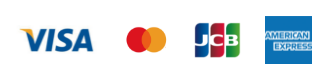 VISA、マスターカード、JCB、アメリカンエクスプレス